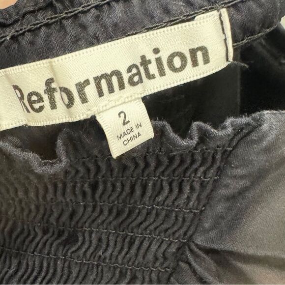 Reformation Rachelle Dress in black cotton - Picture 10 of 10